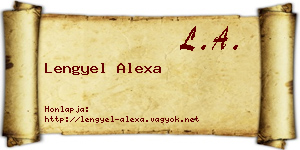Lengyel Alexa névjegykártya